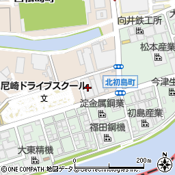 兵庫県尼崎市北初島町11周辺の地図