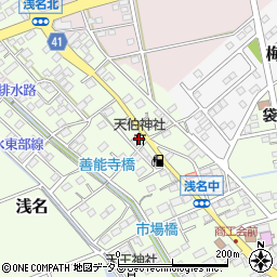 天伯神社周辺の地図