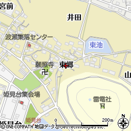 愛知県田原市波瀬町（東郷）周辺の地図