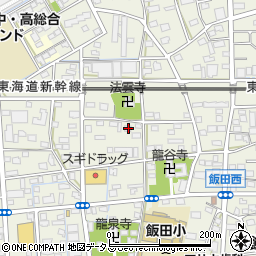 静岡県浜松市中央区飯田町661周辺の地図