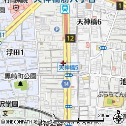 餃子の勝 天満店周辺の地図
