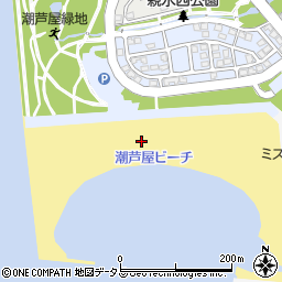 潮芦屋ビーチ周辺の地図