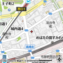 兵庫県神戸市灘区城内通3丁目周辺の地図