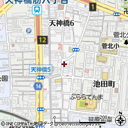 地鶏専門店マルエ天満店周辺の地図