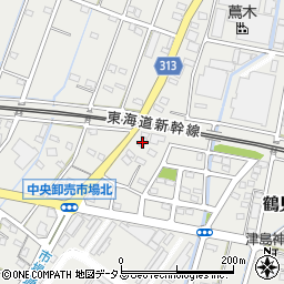 静岡県浜松市中央区鶴見町1221-1周辺の地図
