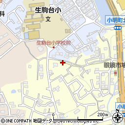 奈良県生駒市小明町594周辺の地図