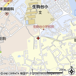 奈良県生駒市小明町1858周辺の地図