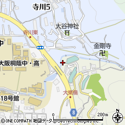 大阪府大東市中垣内1222周辺の地図