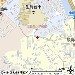 奈良県生駒市小明町596周辺の地図
