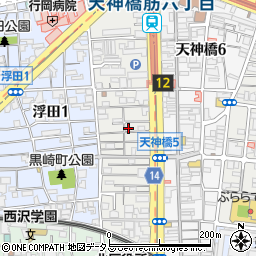 大阪府大阪市北区浪花町9-5周辺の地図