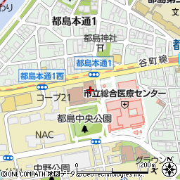 大阪市　こころの健康センター周辺の地図