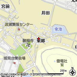 愛知県田原市波瀬町東郷21周辺の地図