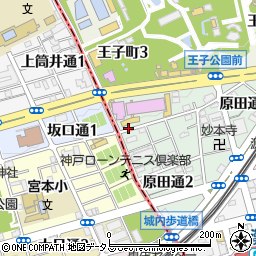 兵庫県神戸市灘区原田通3丁目周辺の地図
