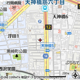 大阪府大阪市北区浪花町9-10周辺の地図