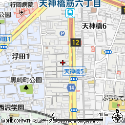 大阪府大阪市北区浪花町9-10周辺の地図