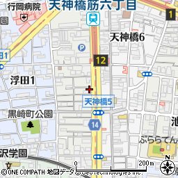 大阪府大阪市北区浪花町9-12周辺の地図