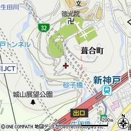 兵庫県神戸市中央区葺合町布引遊園地周辺の地図