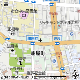 静岡県浜松市中央区紺屋町217周辺の地図