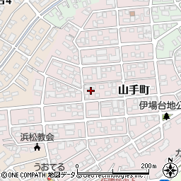 静岡県浜松市中央区山手町28-14周辺の地図