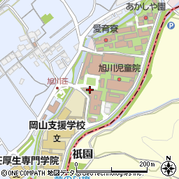 社会福祉法人旭川荘　資料館周辺の地図