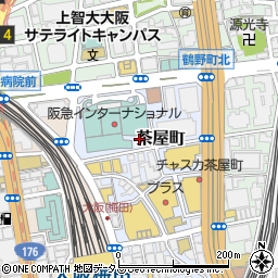 大阪府大阪市北区茶屋町周辺の地図