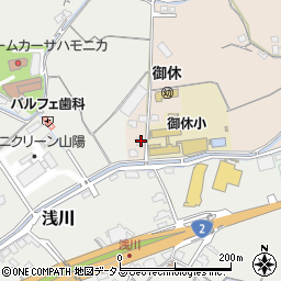 黒住教　浅川教会所周辺の地図