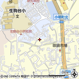 奈良県生駒市小明町1855周辺の地図