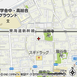 静岡県浜松市中央区飯田町658周辺の地図