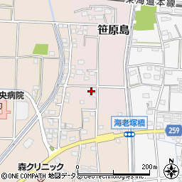静岡県磐田市笹原島201-2周辺の地図