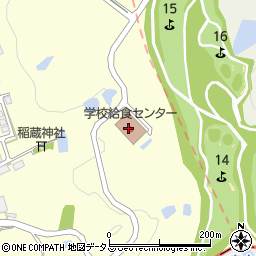 生駒市役所　学校給食センター周辺の地図