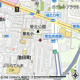 大阪府大阪市北区菅栄町4-23周辺の地図