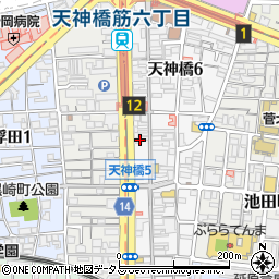 セブンイレブン天神橋筋６丁目駅南店周辺の地図