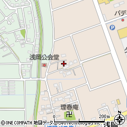 静岡県袋井市浅岡291周辺の地図