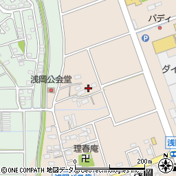 静岡県袋井市浅岡292周辺の地図