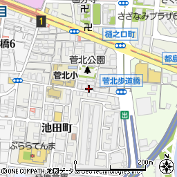 大阪府大阪市北区菅栄町4-2周辺の地図