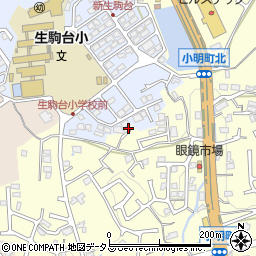 奈良県生駒市小明町1855-60周辺の地図