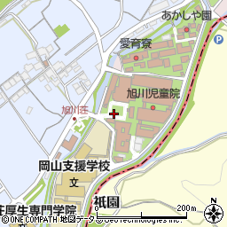 岡山県岡山市北区祇園周辺の地図