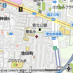大阪府大阪市北区菅栄町4-6周辺の地図