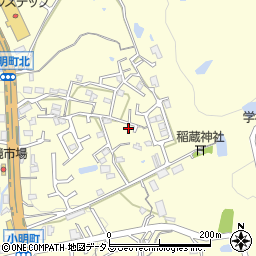 奈良県生駒市小明町408-9周辺の地図