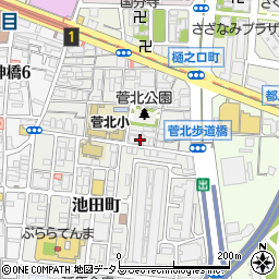 大阪府大阪市北区菅栄町4-3周辺の地図