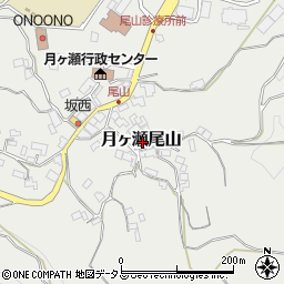奈良県奈良市月ヶ瀬尾山周辺の地図