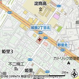 西淀川郵便局配達周辺の地図