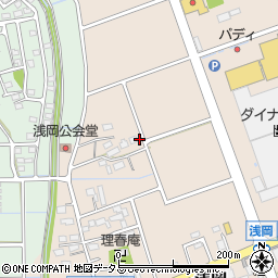 静岡県袋井市浅岡293周辺の地図