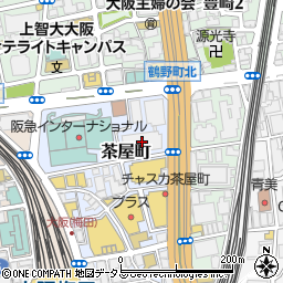 毎日放送本社周辺の地図