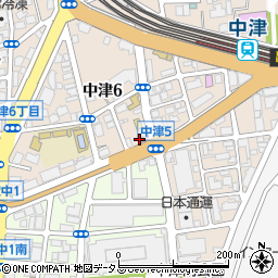 中津タイヤ商会周辺の地図