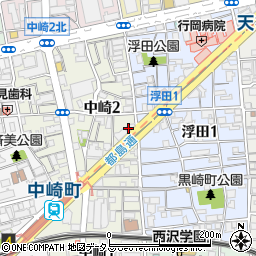 らーめん香澄 中崎町店周辺の地図