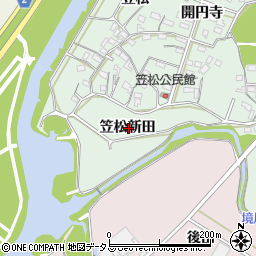 愛知県豊橋市大崎町笠松新田周辺の地図
