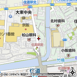 松屋住道店周辺の地図