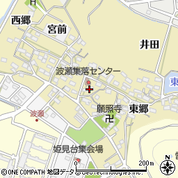 愛知県田原市波瀬町中村周辺の地図