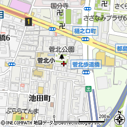 大阪府大阪市北区菅栄町4-21周辺の地図
